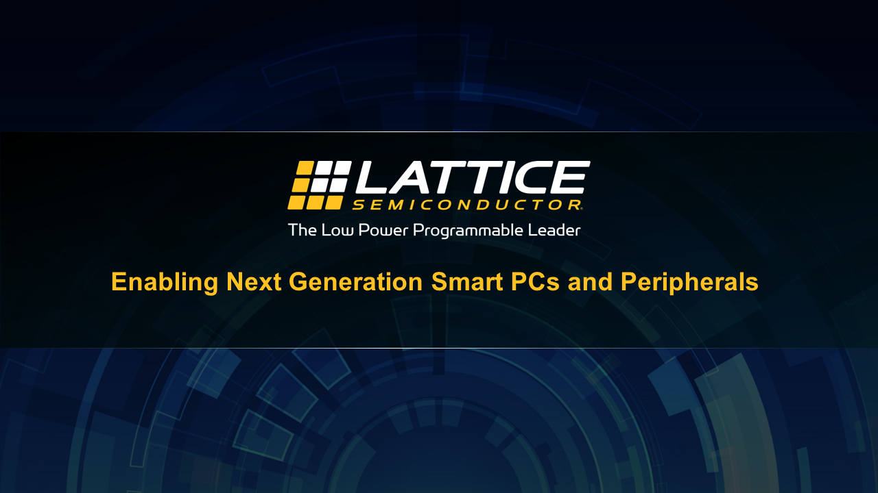 Enabling Next Generation Smart PCs and Peripherals 