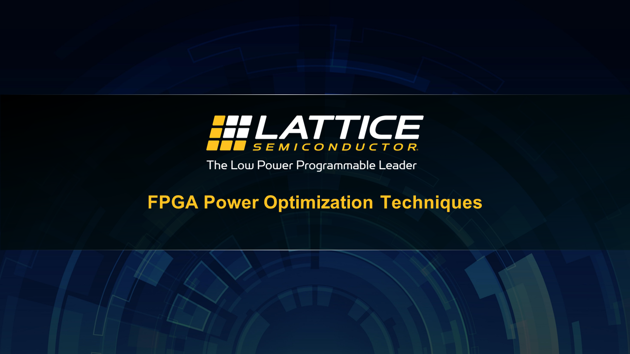 FPGA Power Optimization Techniques
