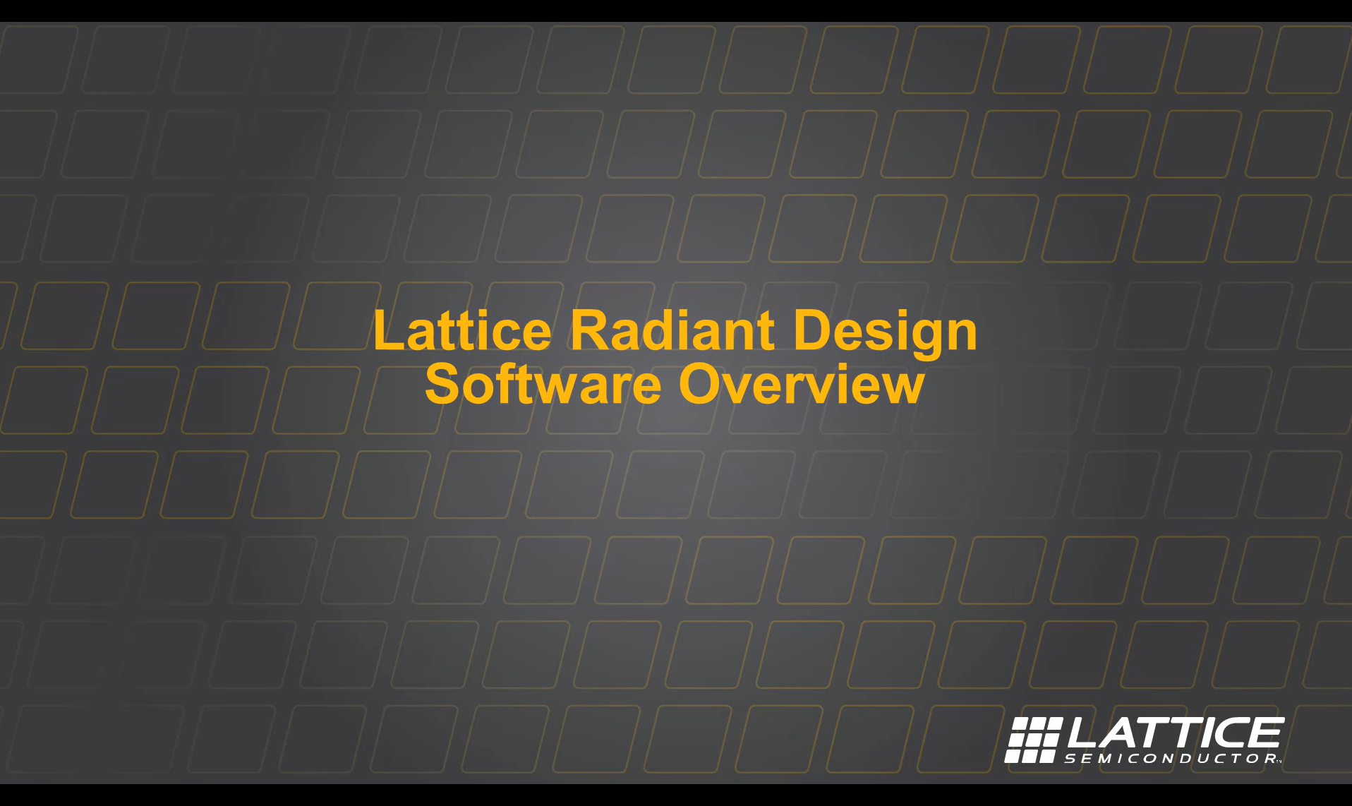 Lattice Radiant Design Software Overview