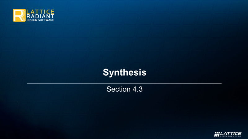 4.3 Synthesis