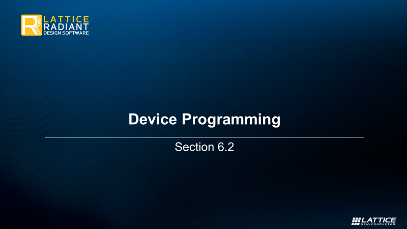 6.2 Device Programming